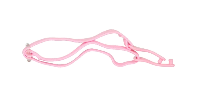 Regulowana gumka do okularów dziecięcych, różowa z kołeczkiem na zatrzask do modelu 3057